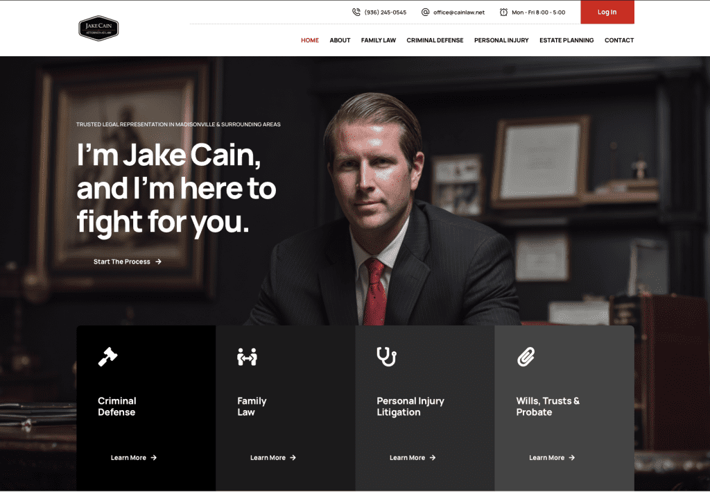 Lawyer Website Design by Kiefer Likens with Set To Stun