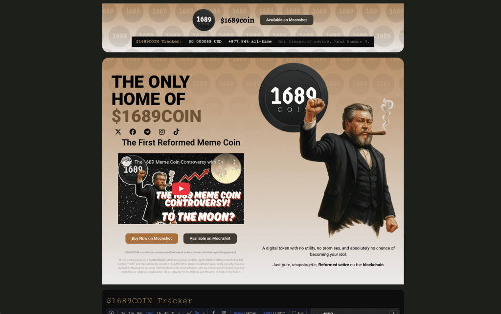 Meme Coin Website Design by Kiefer Likens with Set To Stun